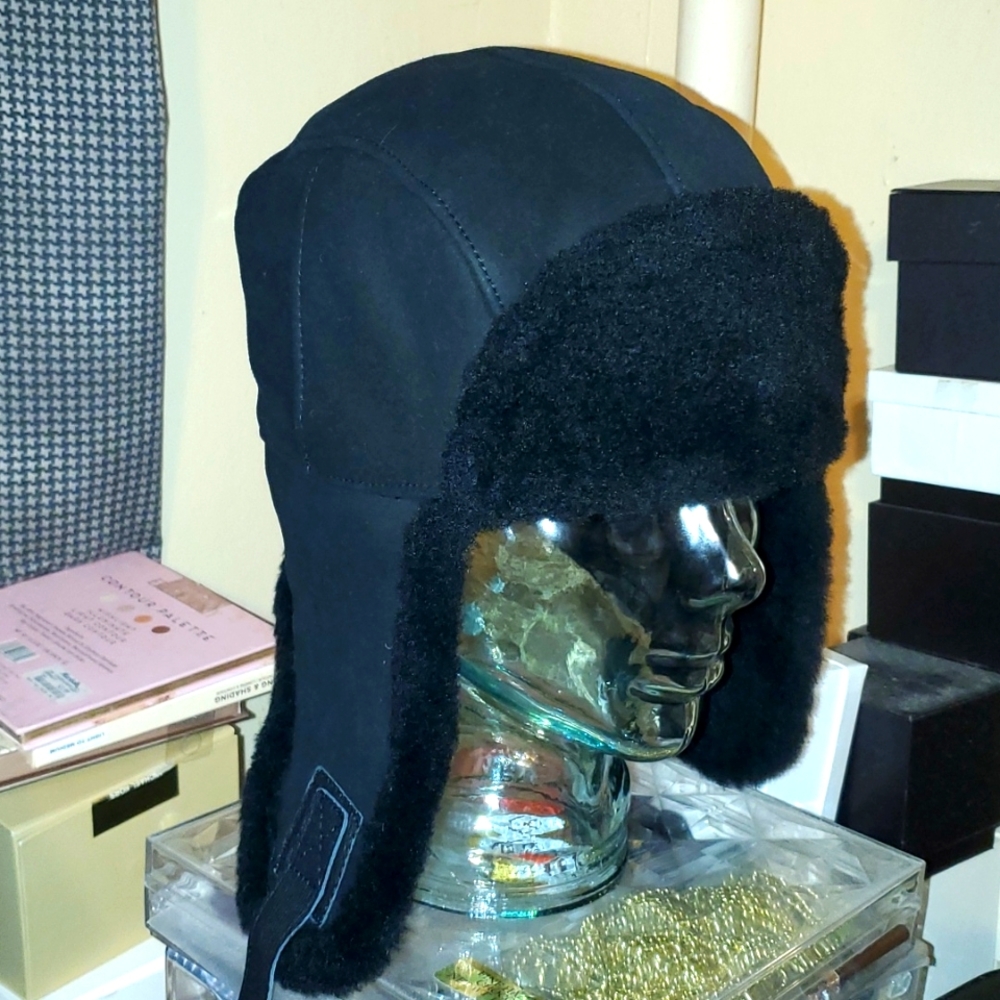 Ugg Bomber suede/fur hat